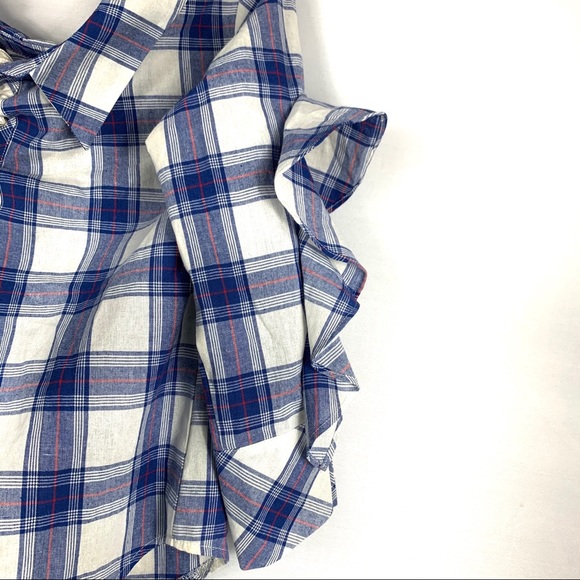 NWT Tea & Cup Off-the-Shoulder Ruffle Sleeve Top - Picture 4 of 6